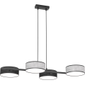 Luster na sajli DRUMZ 4xE14/10W/230V crna/siva